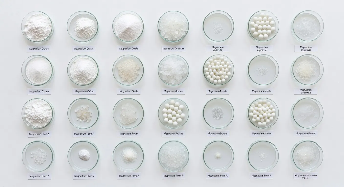 Comparaison des formes de magnésium et biodisponibilité