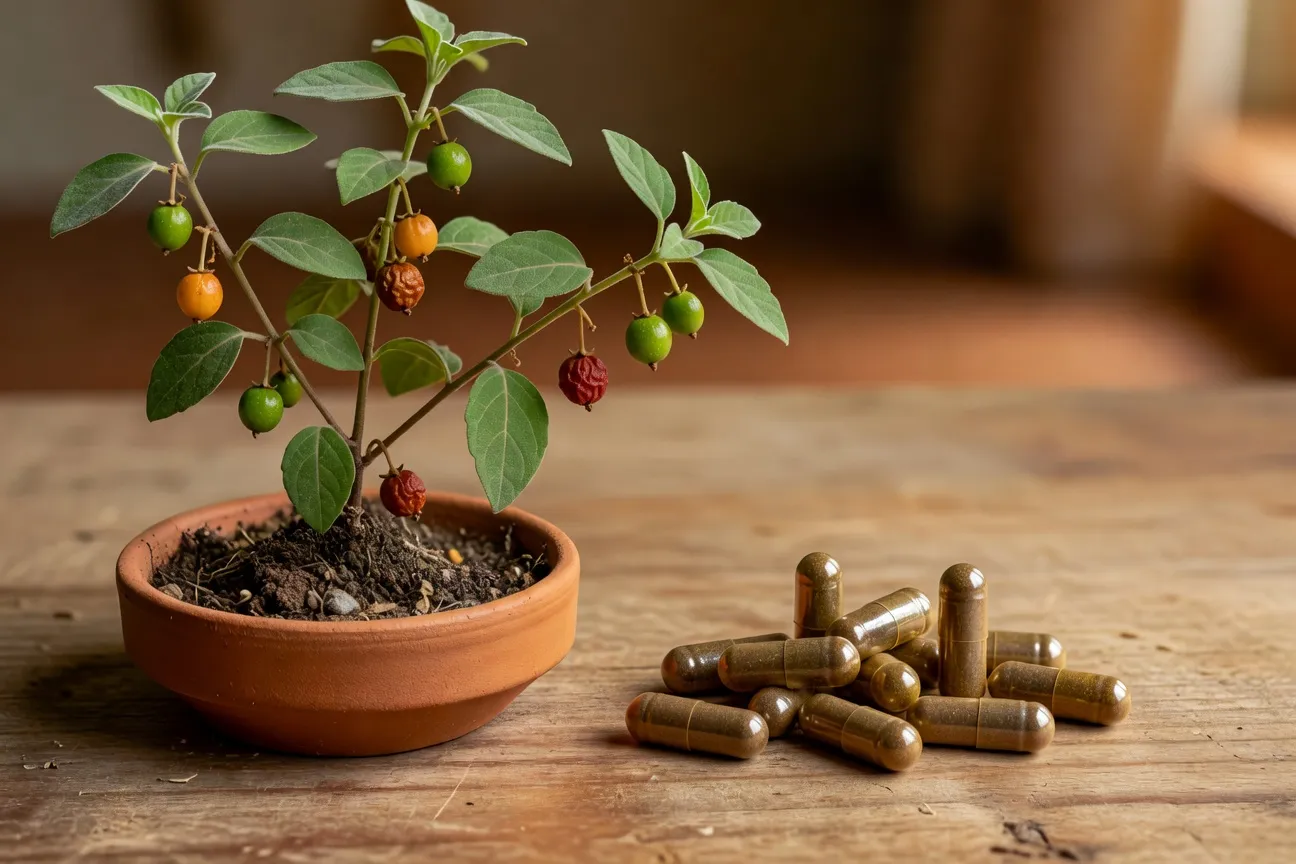 Relation entre ashwagandha, cortisol et testostérone chez l'homme