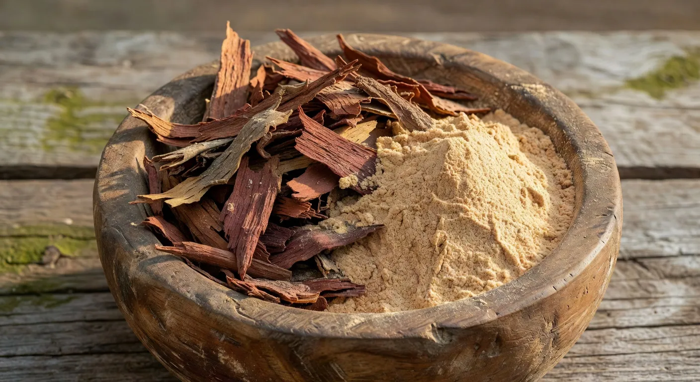 Racine de Tongkat Ali séchée et extrait en poudre